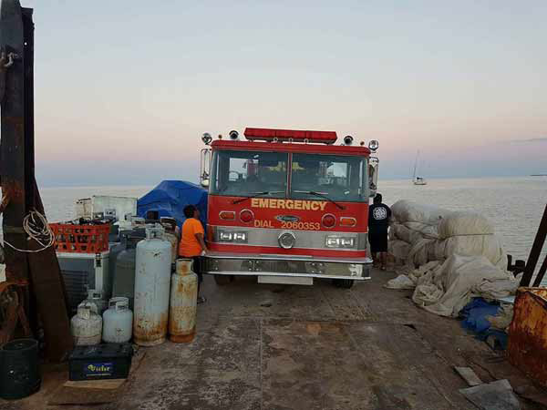 Getting the Fire Engine to Its Belize Home